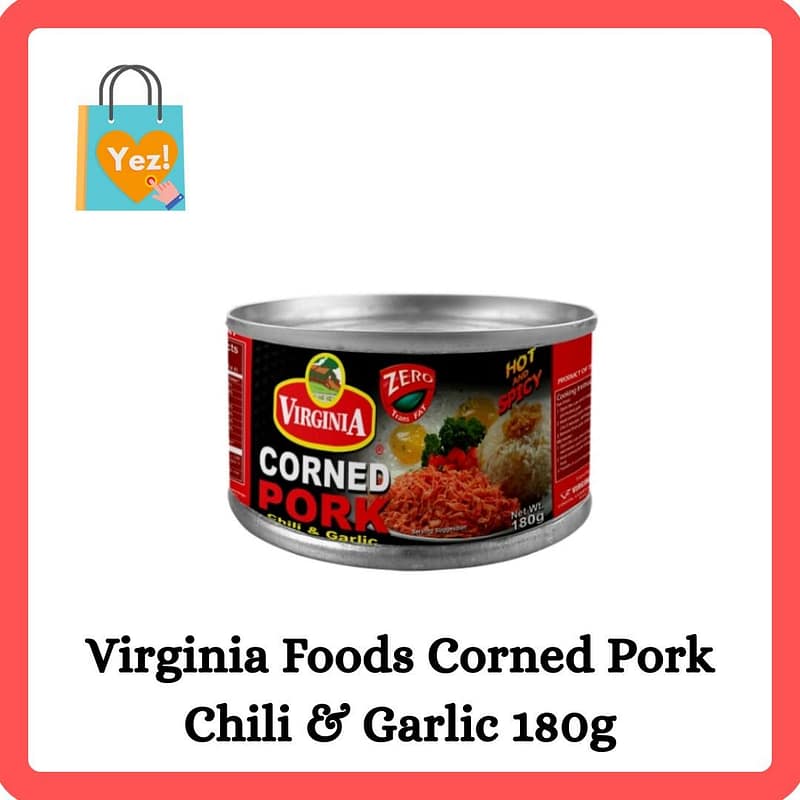 Virginia Foods Corned Pork Chili & Garlic 180g