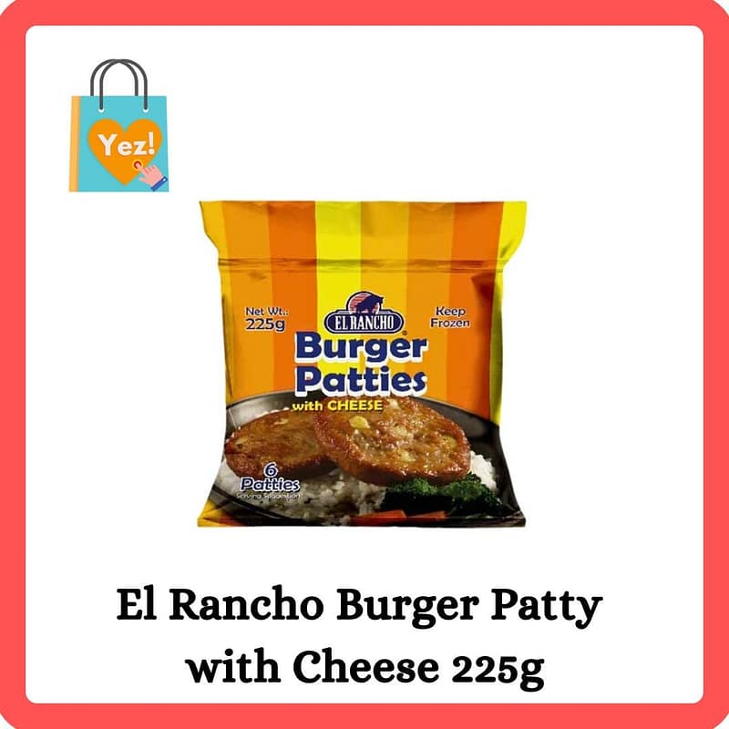 El Rancho Burger Patty with Cheese 225g