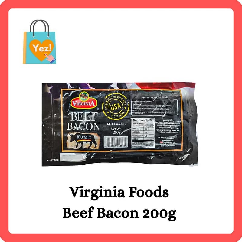 Virginia Foods Beef Bacon 200g
