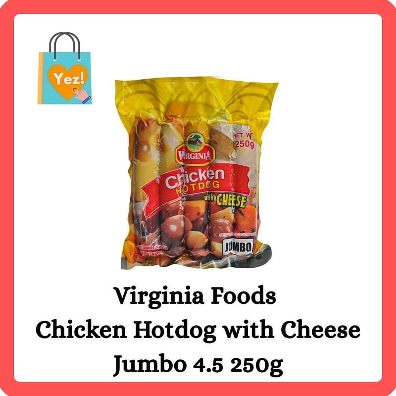 Virginia Chicken Hotdog with Cheese Jumbo 4.5 250g