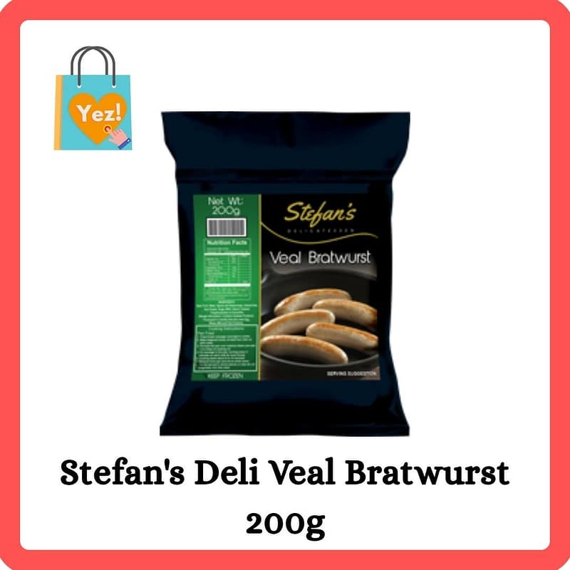 Stefan’s Deli Veal Bratwurst 200g